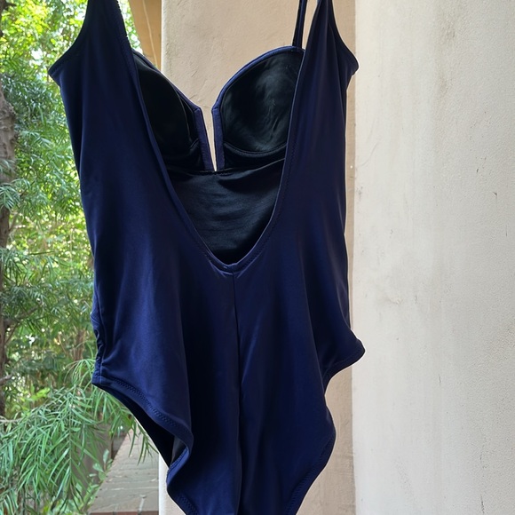 La Perla Blue Plunge Neck Swimsuit - Picture 7 of 7